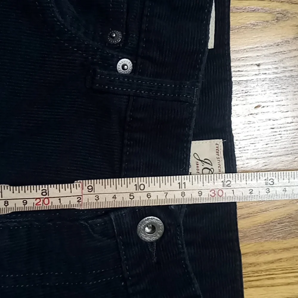 J. CREW Mens Pants BLACK 29 x 30 CORDUROY Preowned CLASSIC STRAIGHT JCREW